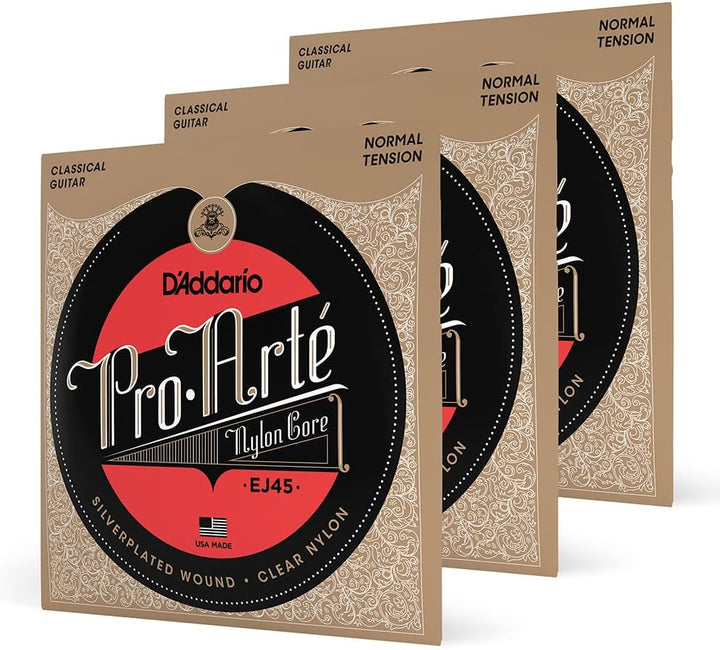 D'Addario Gitarrensaiten - Pro-Arte Saiten Konzertgitarre - EJ45-3D - Nylonsaiten Konzertgitarre - C