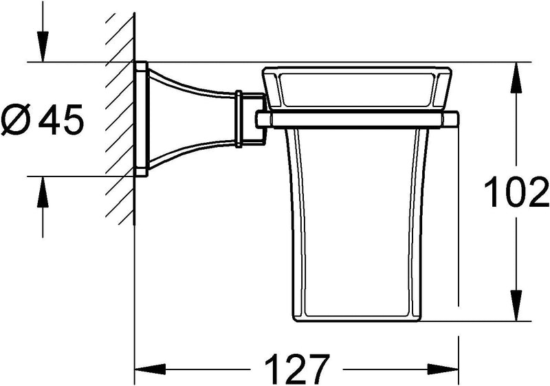 Grandera Becher inkl. Halter Grohe Starlight Chrom, Grohe Starlight Chrom