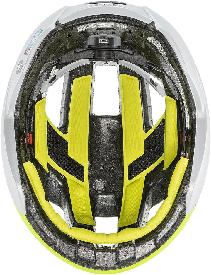 UVEX Fahrradhelm Rennradhelm UVEX Rise CC TOCSEN Gr 52-59 cm, neon Yellow Silver 56-59 cm, 56-59 cm