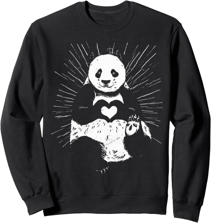 Panda Herz Hände Schild Sweatshirt