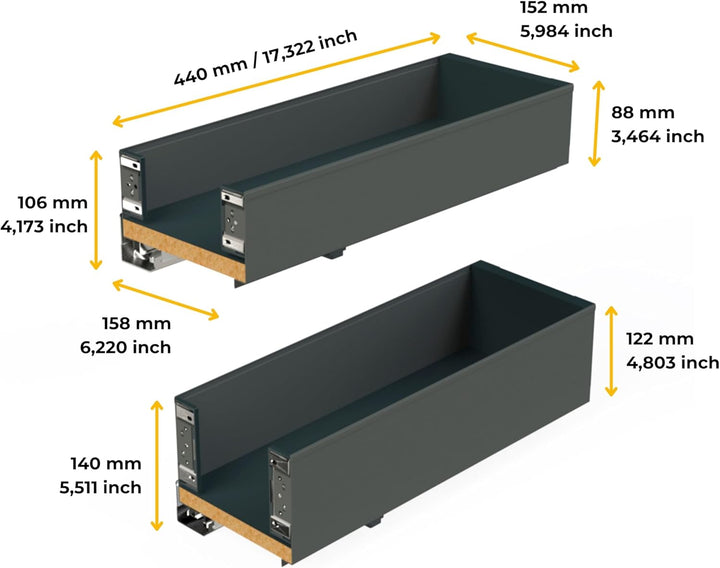 Emuca - Seitlich ausziehbarer Titan Simplex-Flaschenhalter mit Soft-Close, Ausziehbarer Flaschenwage