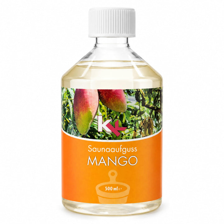 KK Sauna Aufguss Konzentrate PREMIUM - Made in Germany - Duftsorte Mango- 500 ml Flasche - Wellness