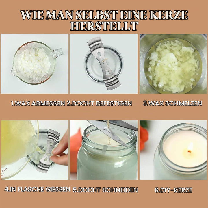 JBEIY Kerzen Selber Machen Set, Kerzenset DIY für Erwachsene Anfänger Kerzenherstellung, Kerzen Gies