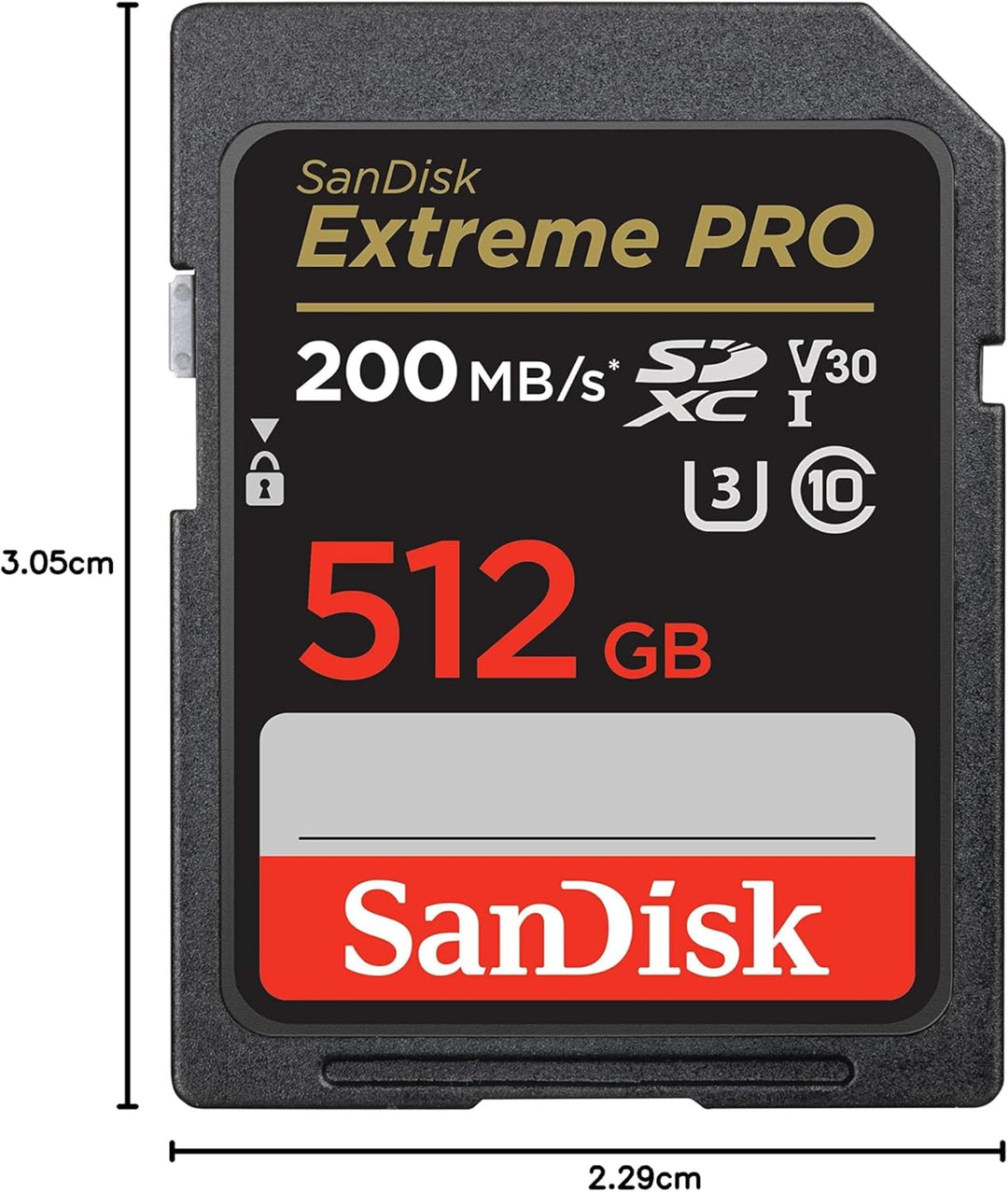 SanDisk Extreme PRO SDXC UHS-I Speicherkarte 512 GB (V30, Übertragungsgeschwindigkeit 200 MB/s, U3,