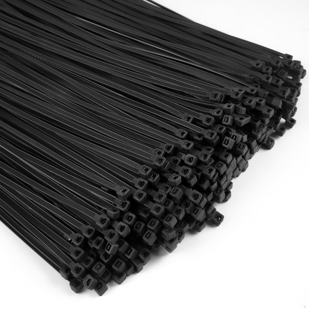 1000 Stück Kabelbinder Schwarz 350mm, Kabelbinder uv Beständig, 4.8mm Breite Cable Ties Zugfestigkei