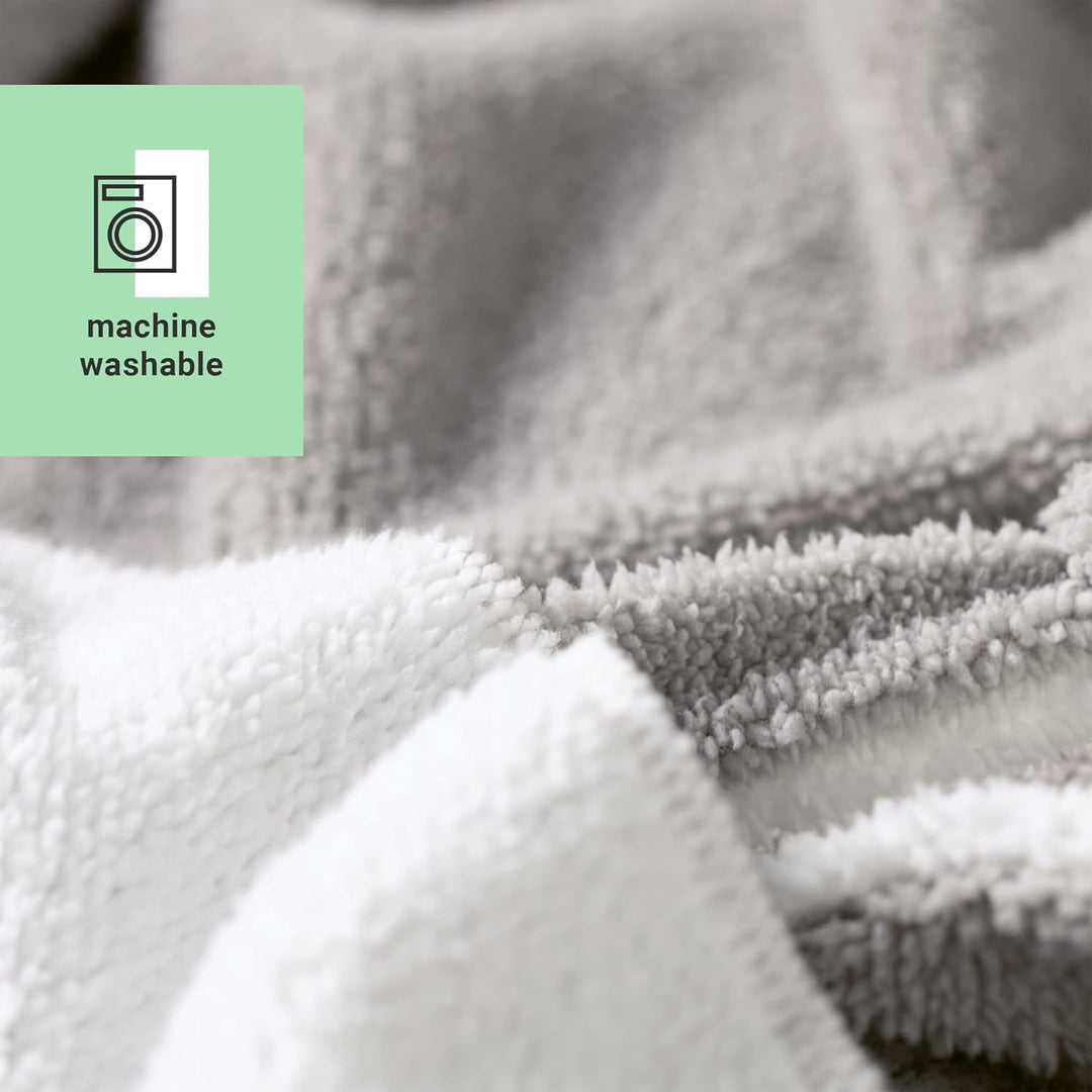 HOMELEVEL Kuschelfleece Bademantel für Kinder - Sherpa Morgenmantel mit Taschen Schalkragen Gürtel -