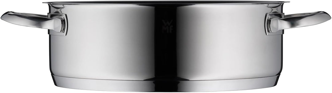 WMF Devil Schmorpfanne 24cm Induktion, Bräter, Schmortopf mit Deckel 5l, Cromargan Edelstahl beschic