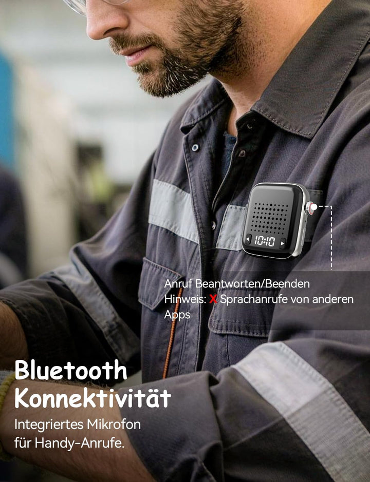 OHLPRO Wearable Bluetooth Lautsprecher Klein, Tragbarer Armband&Magnet Clip-On Wireless Speaker Mini