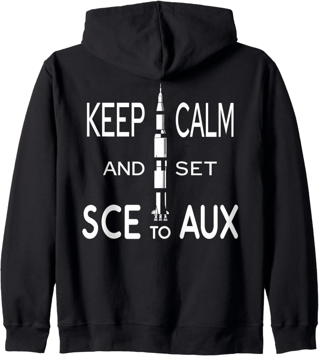 Keep Calm und setze SCE mit Saturn für Rocket Science auf AUX Kapuzenjacke