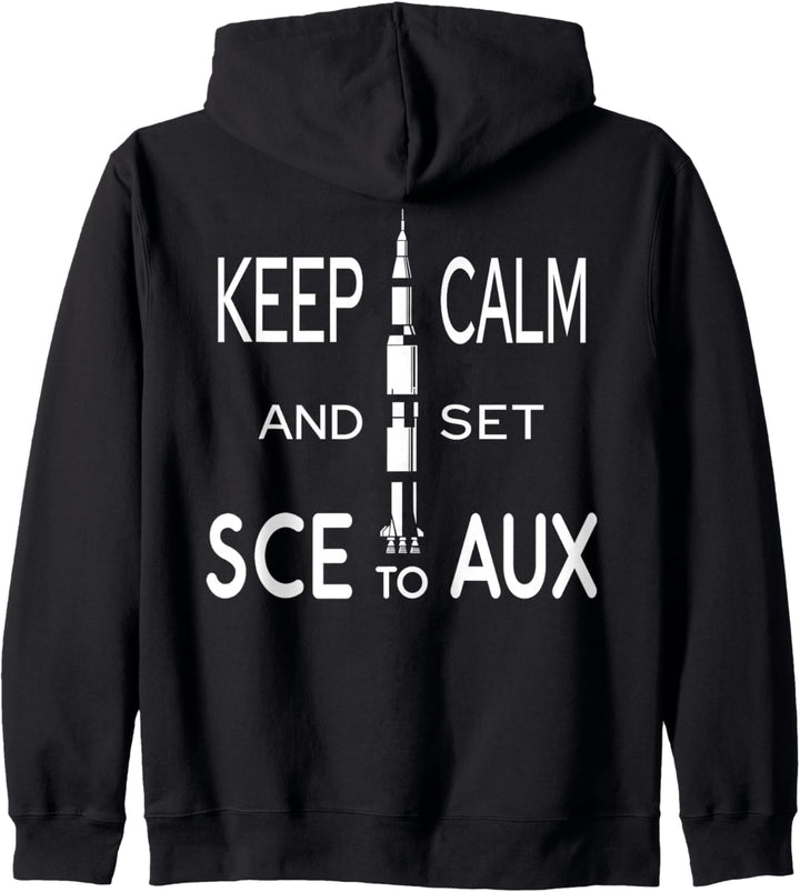 Keep Calm und setze SCE mit Saturn für Rocket Science auf AUX Kapuzenjacke
