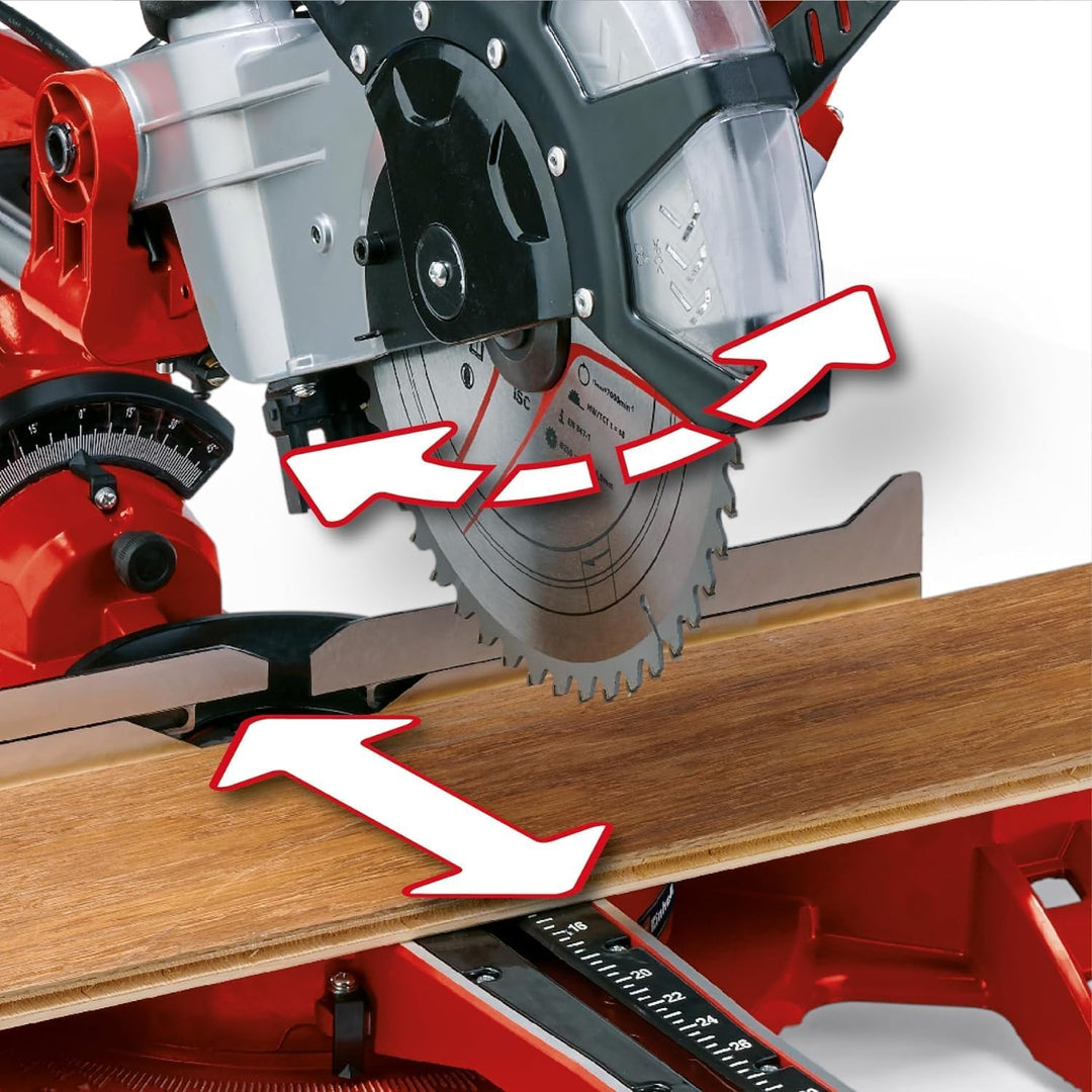 Einhell Zug-Kapp-Gehrungssäge TC-SM 2534/1 Dual (max. 2350 W, Ø250 x Ø30 mm Sägeblatt, 4000 min-1, i