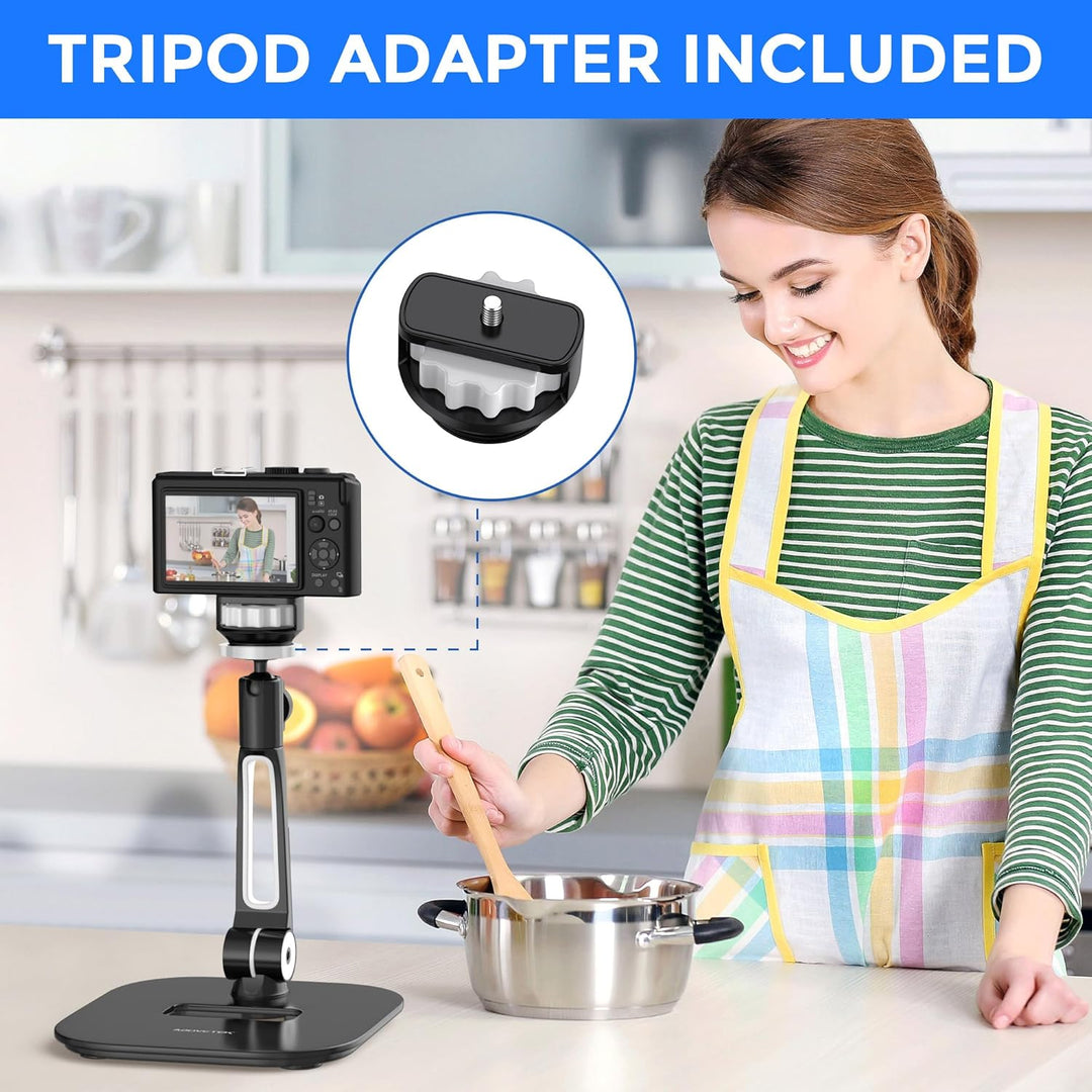 AboveTEK ipad Ständer Faltbar Tablet Ständer 4-11" Tablet Halter Schwarz 360°Swivel Halter Handy Stä