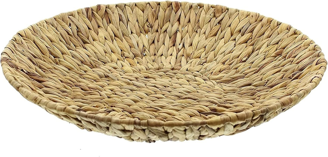 Dekoleidenschaft grosse Schale aus Wasserhyazinthe, Ø 50 cm, flach, Obstschale, Gebäckschale, Dekosc