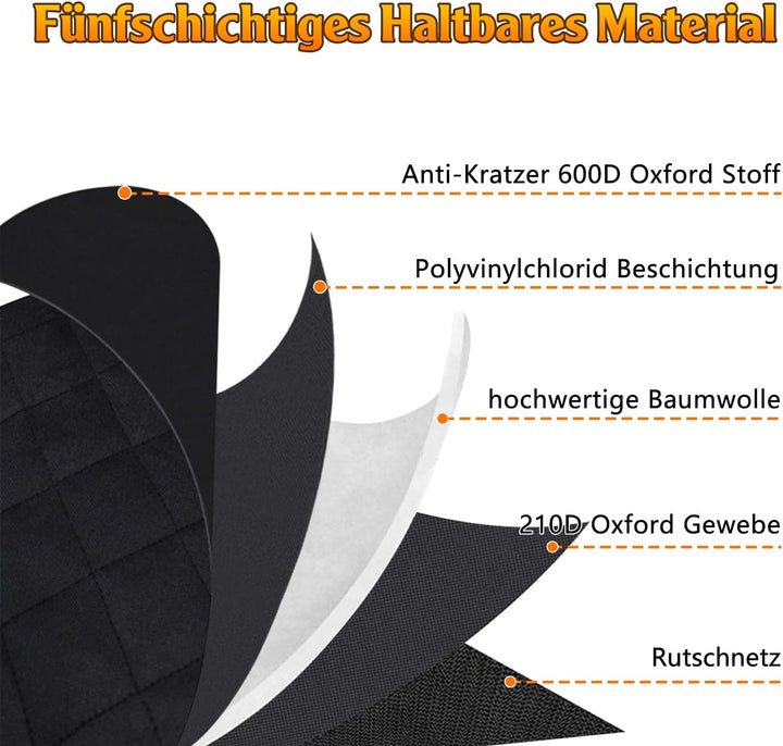 Alfheim Universal Kofferraumschutz für Hunde - Reissfeste und wasserdichte Kofferraum-Hundematte - r