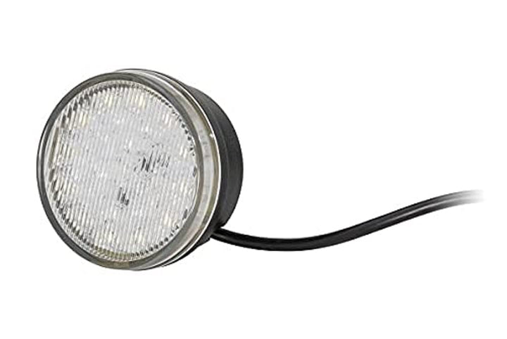 HELLA - LED-Tagfahrleuchte - 83mm - 12V - rund - Lichtscheibenfarbe: glasklar - LED-Lichtfarbe: weis