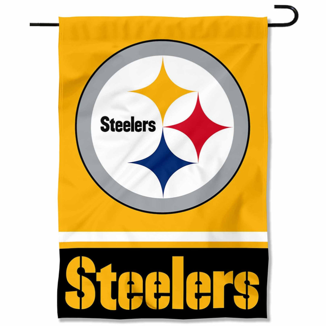 Pittsburgh Steelers Gartenflagge, doppelseitig, goldfarben