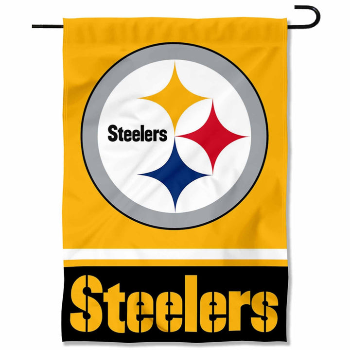 Pittsburgh Steelers Gartenflagge, doppelseitig, goldfarben
