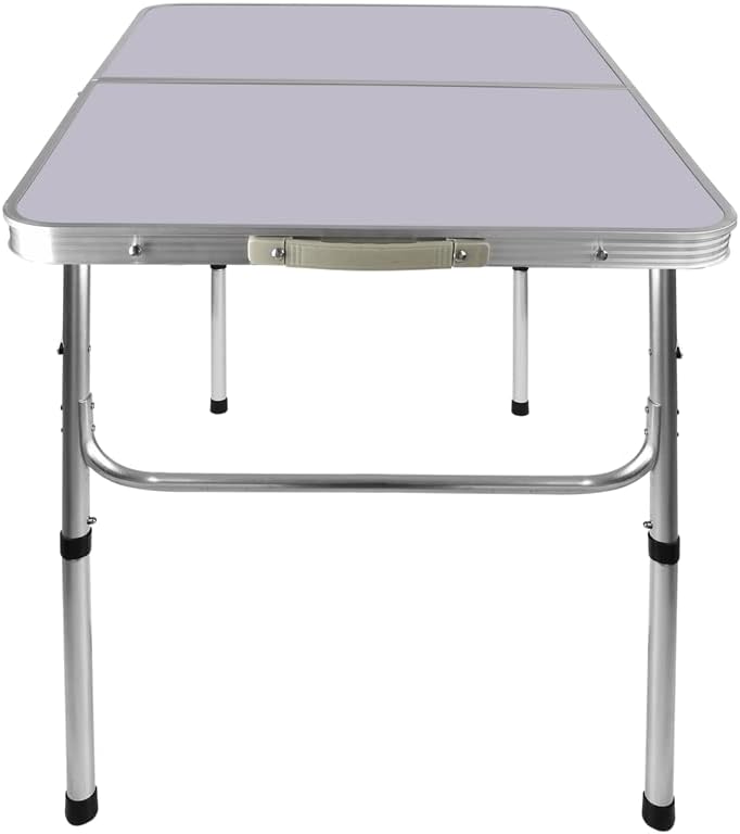 Klappbarer Campingtisch mit 2 verstellbaren Höhen (37/67 cm), Aluminium-Klapptisch, tragbarer Campin