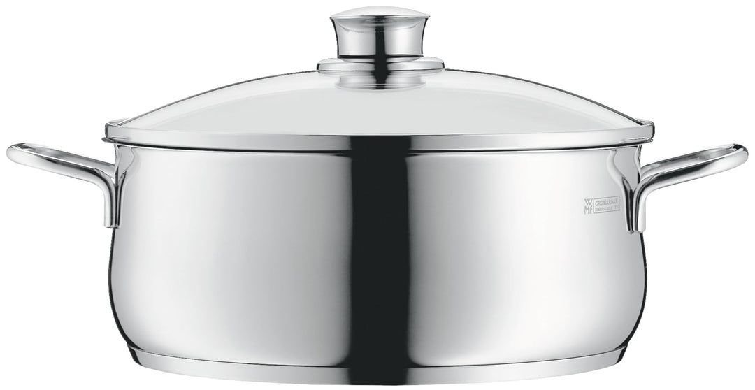 WMF Diadem Plus Kochtopf klein 16 cm, Glasdeckel, Bratentopf Induktion 1,5l, Cromargan Edelstahl pol