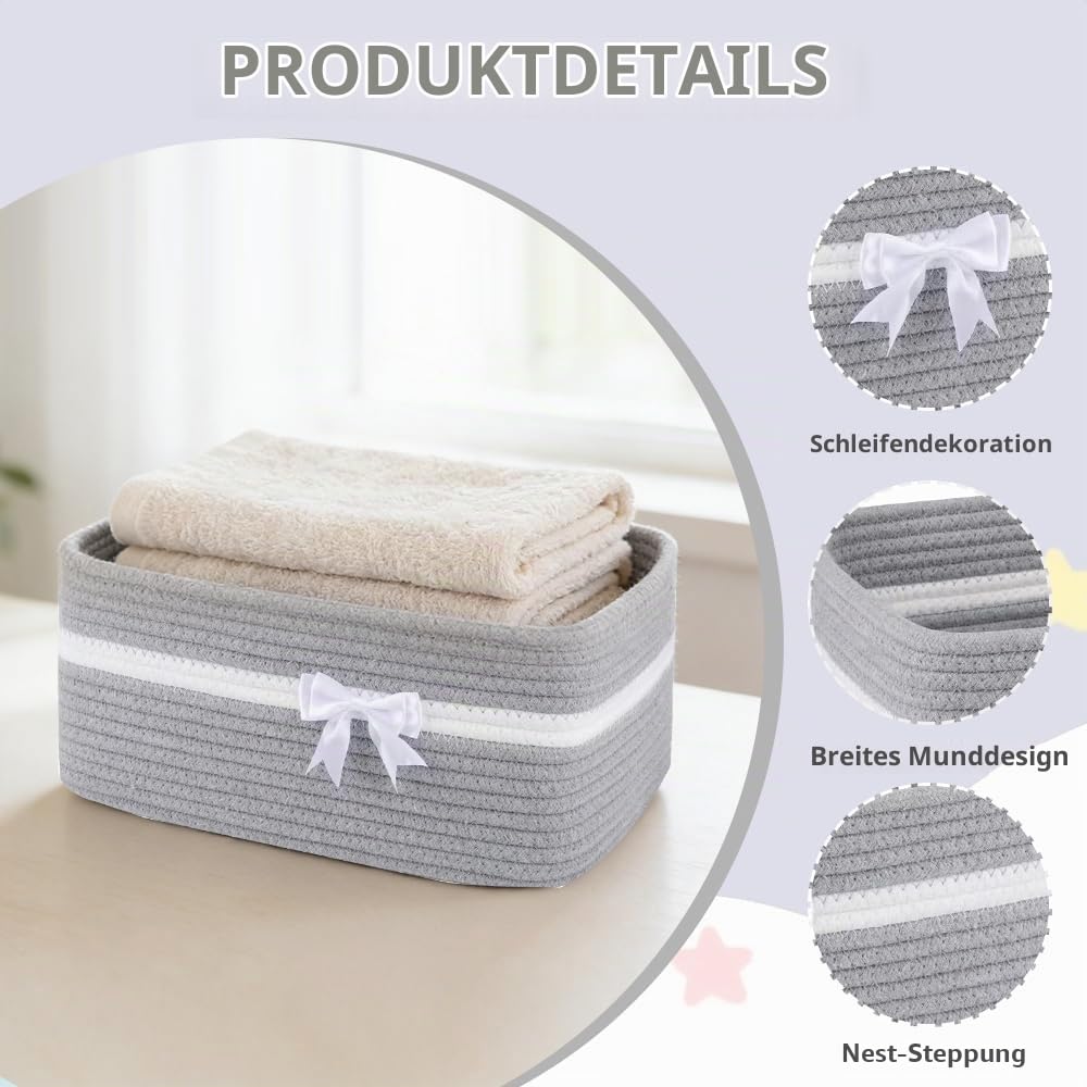 Geschenkkorb Leer Gross, 34x25x15 cm Aufbewahrungskorb mit Geschenktüten &amp; Geschenkschleife, Präsent