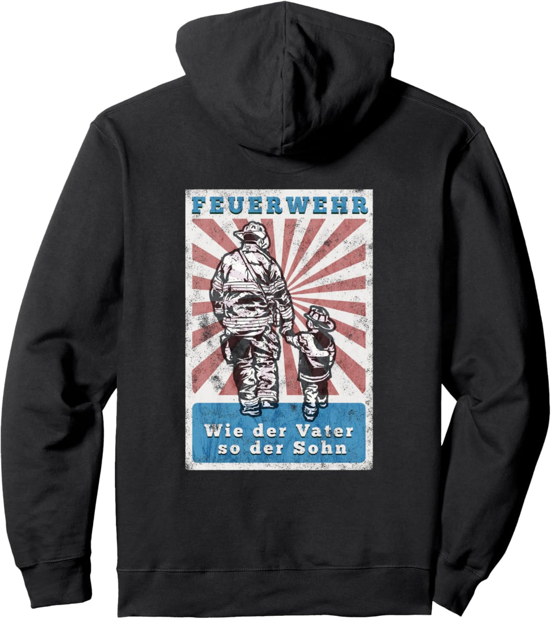 Feuerwehr Vater & Sohn Partnerlook Team Outfit Feuerwehrmann Pullover Hoodie