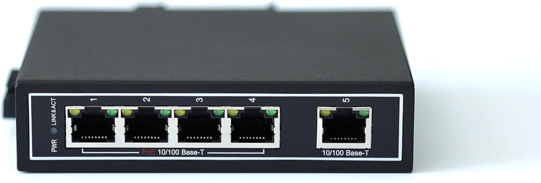WIWAV WDH-5ET-POE 10/100Mbps Nicht verwaltete 5-Port-PoE-Industrial-Ethernet-Switches mit DIN-Schien