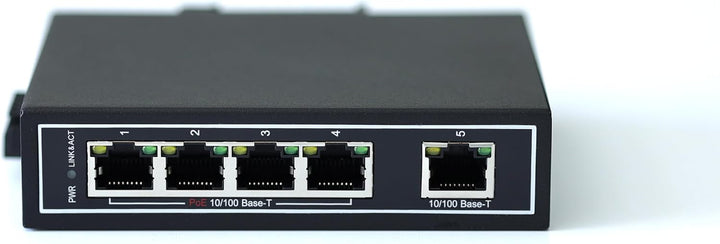 WIWAV WDH-5ET-POE 10/100Mbps Nicht verwaltete 5-Port-PoE-Industrial-Ethernet-Switches mit DIN-Schien