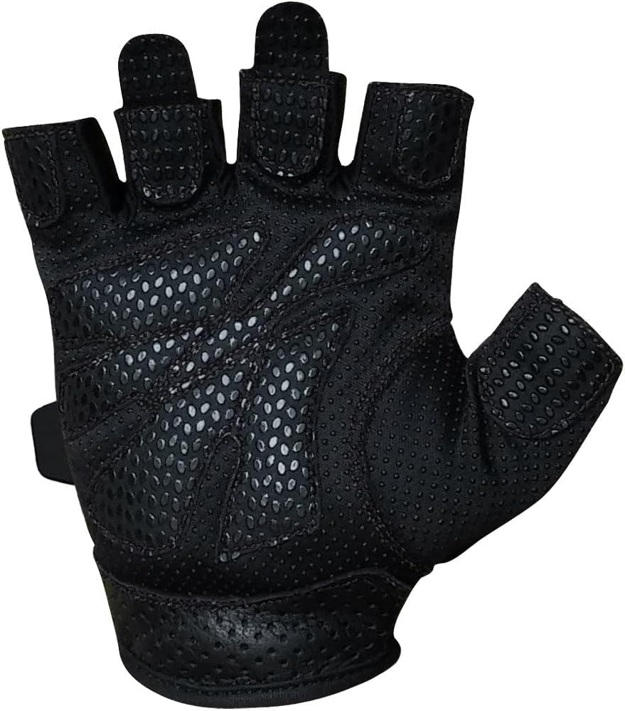Meister Damen Fit Grip Gewichtheber-Handschuhe mit waschbarem Amara-Leder Schwarz XS, Schwarz XS