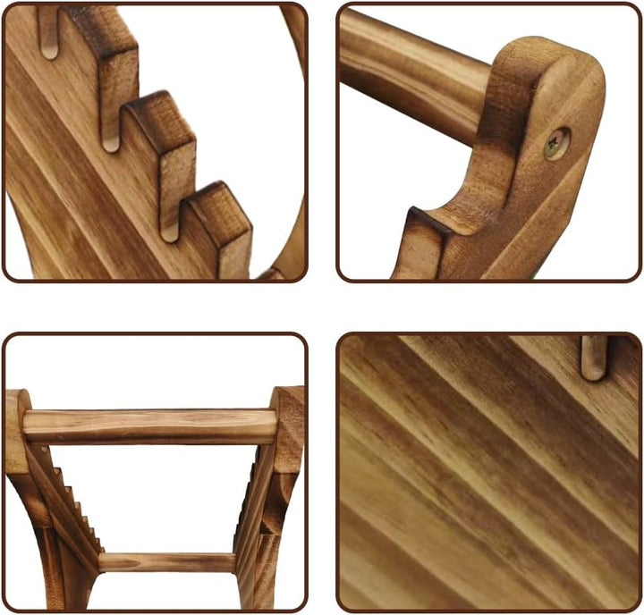 Mini Messerständer, 1 Stuck Holz Taschenmesser Display Halter, 7-Lagiger Messer-Präsentationsständer