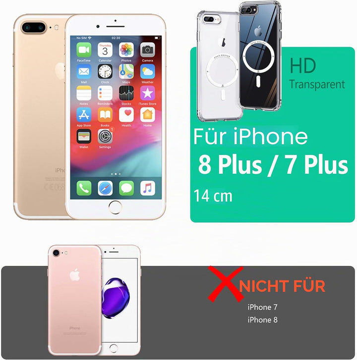 ONES für iPhone 8 Plus / 7 Plus Hülle, Kompatibel mit MagSafe, Militärnorm Schutz Magnetisches Handy