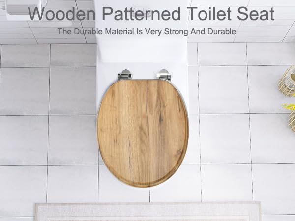 MDF-Toilettensitz mit Soft-Close-Mechanismus, O-förmiger Toilettensitz mit verstellbaren Scharnieren