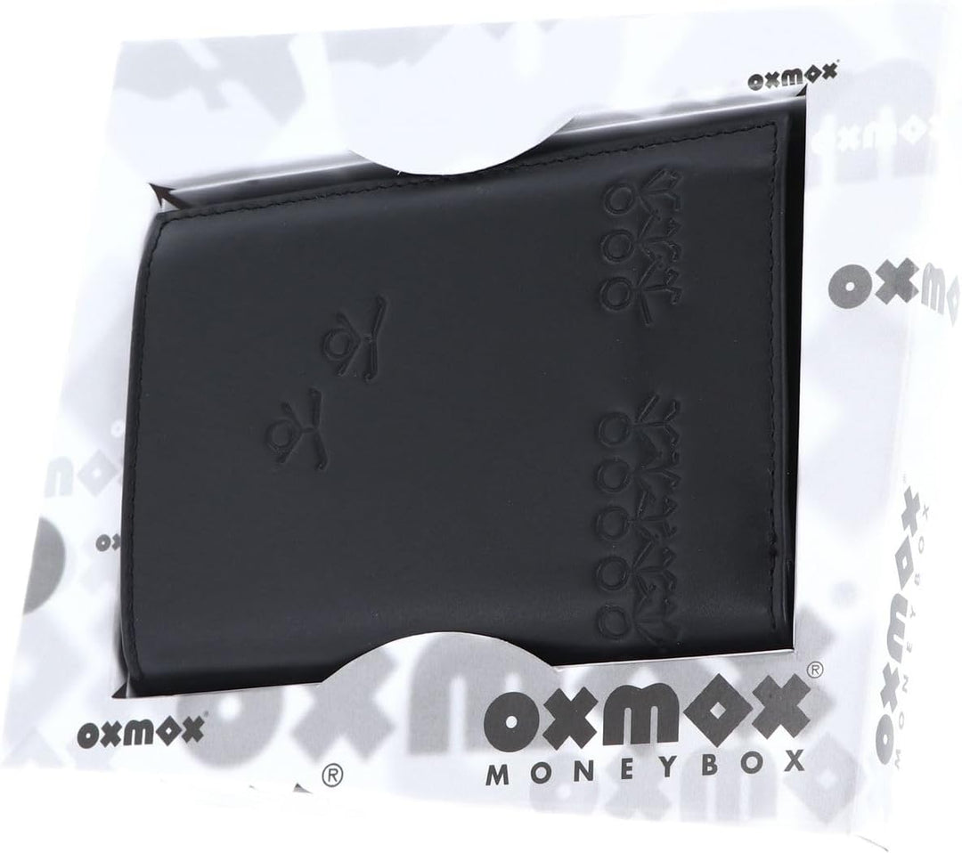 Oxmox Leder Geldbörse Leather Kombibörse Jumping Jack Embossed Black schwarz Jumping Jack Embossed B