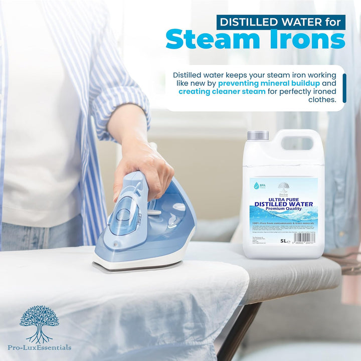 Destilliertes Wasser, 100 % reine Premium-Qualität, ideal für CPap, Bügeleisen, Luftbefeuchter, Rein