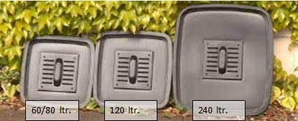 5665 Biotonnendeckel Madenlos für 80 ltr. Tonne der Form 1 (Bitte Form und Masse vor Bestellung