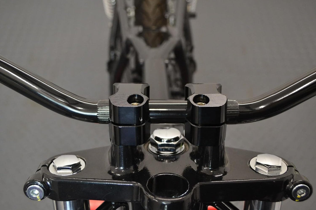 Motorrad Widerstand Lenker - 22mm (7/8" Zoll) Für Scrambler, Brat Bikes & Streetfighters - Schwarzes