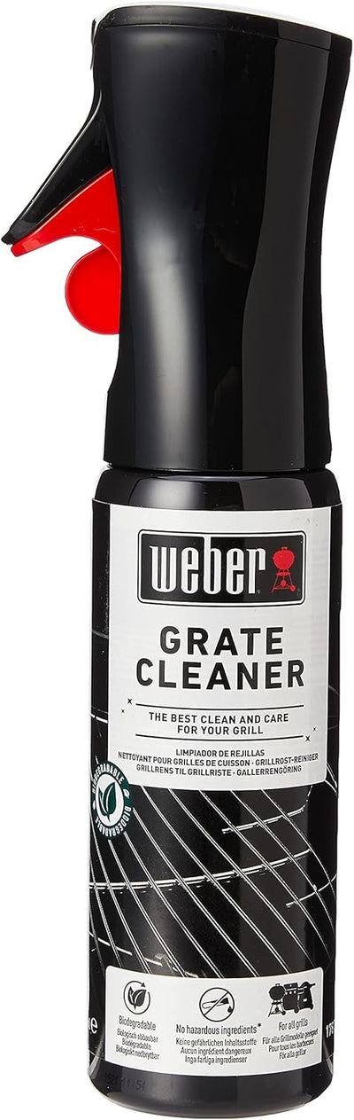 Weber 6645 Grillbesteck Kompakt 2-teilig, Zange und Wender, Edelstahl, schwarz & 17875 Grillrost-Rei