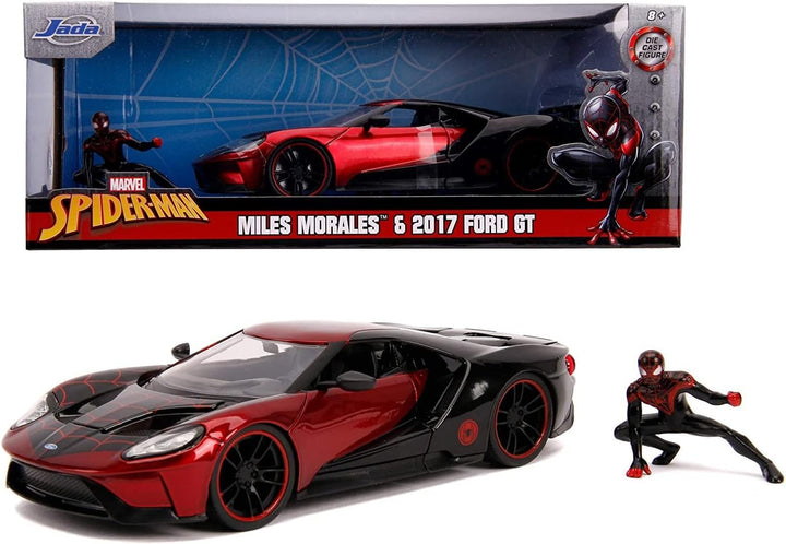 Jada Toys 253225008 Marvel, 2017 Ford GT, Spielzeugauto, Türen, Kofferraum, Motorhaube zum Öffnen, i
