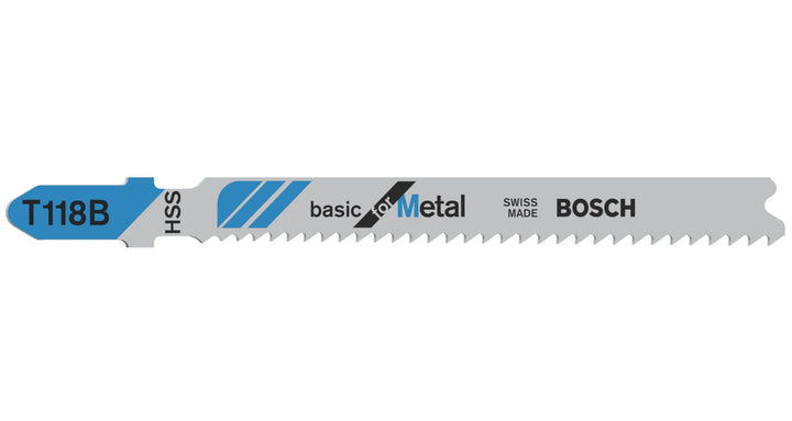 Bosch Professional 100x Stichsägeblatt T 118 B Basic for Metal (für Stahlbleche, Zubehör Stichsäge)
