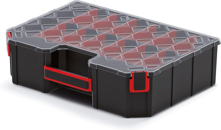 Mivos Sortimentskasten 390 x 284 x 105 mm - Sortierkasten mit 16 Verstellbare Fächer - Schraubenbox