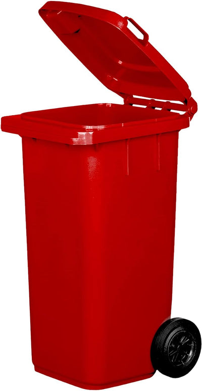 Jestic Mülltonne 120 240 mit leisen Gummirädern für getrennte Mülltrennung, Recycling innen aussen E