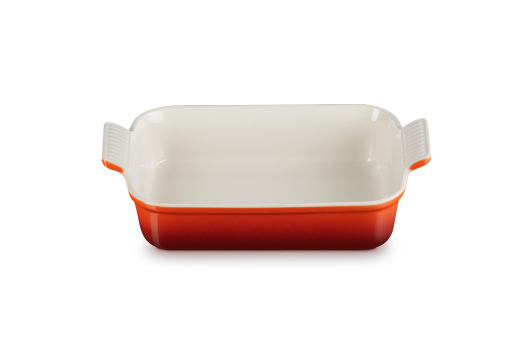 Le Creuset Rechteckige Auflaufform Tradition aus Steinzeug, 32 cm, 2.31 kg, Kirschrot, 7110232060000