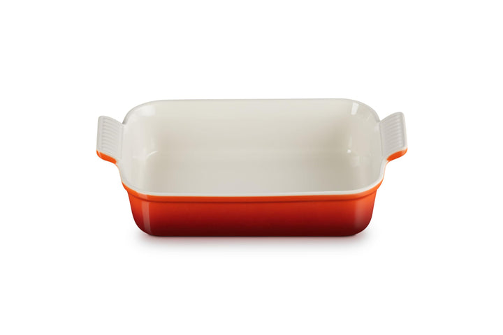 Le Creuset Rechteckige Auflaufform Tradition aus Steinzeug, 32 cm, 2.31 kg, Kirschrot, 7110232060000