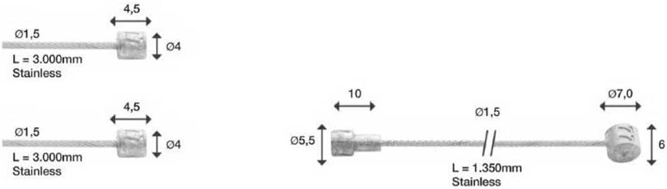 Elvedes Universal Kabelverteiler Bremse Set, Mehrfarbig, One Size