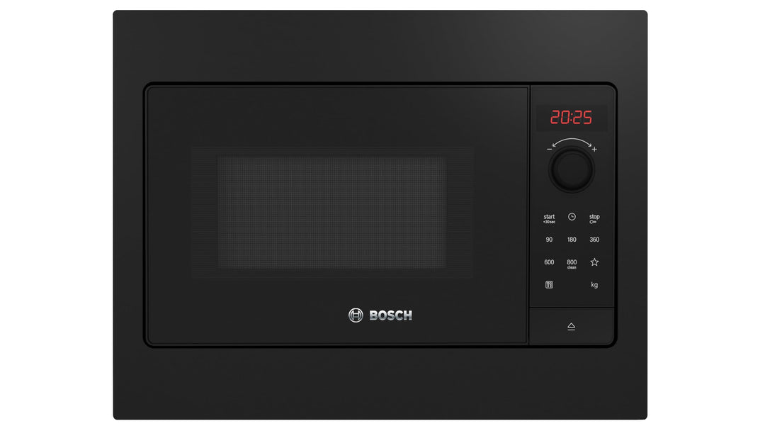 Bosch BFL523MB4 Serie 2 Einbau-Mikrowelle, 38 x 50 cm, 20 L, 800W, Drehteller 27 cm, AutoPilot 7 Pro