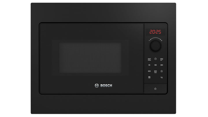 Bosch BFL523MB4 Serie 2 Einbau-Mikrowelle, 38 x 50 cm, 20 L, 800W, Drehteller 27 cm, AutoPilot 7 Pro