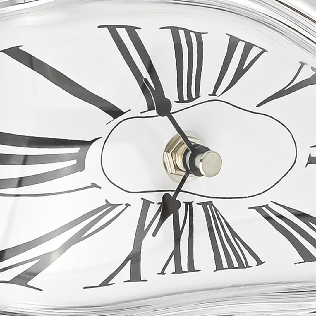 Verzerrte Tischuhr, dekorative Uhr im Salvador-Dali-Stil, geschmolzene Uhr für Büroregal, Schreibtis