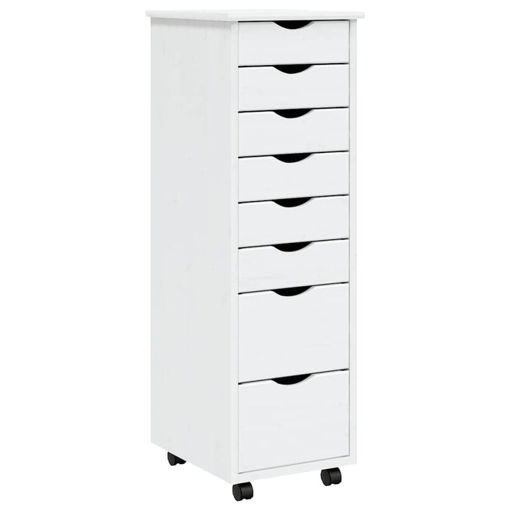 vidaXL Rollschrank, Rollcontainer mit 8 Schubladen, Kommode Schubladenschrank mit Rollen, Büroschran