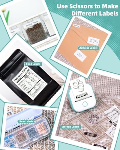 Memoking Grün T02 Mini Drucker Mini Thermodrucker Aufkleberdrucker