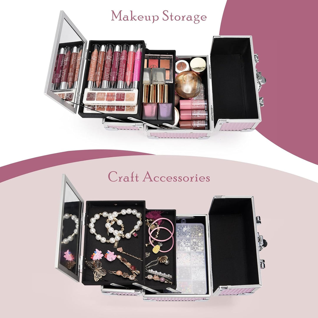 Joligrace Kosmetikkoffer Schminkkoffer Make up Koffer Beauty Case Kosmetik Make up Organizer Koffer