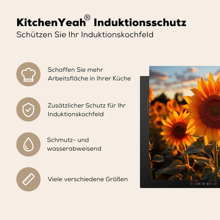 KitchenYeah© Herdabdeckplatte Einteilig Ceranfeld Abdeckplatte Küche Deko Ceranfeldabdeckung Herdabd